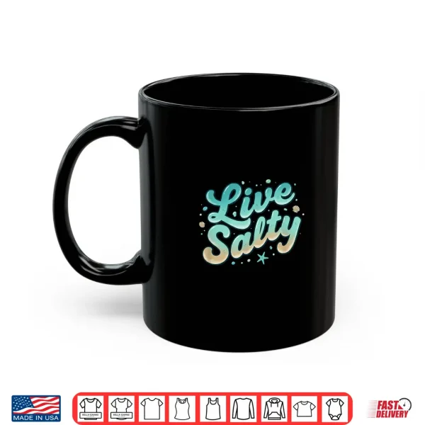 Mug Live Salty Retro Beach Vibes Sea Salt Ocean Lovers Shirt