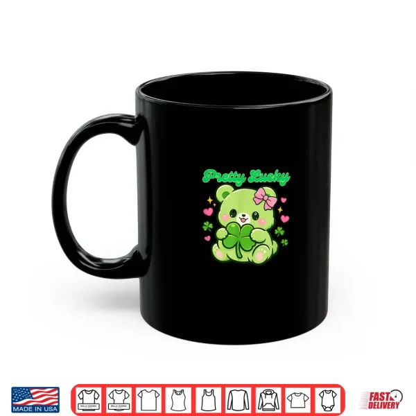 Mug Lucky Clover Kawaii Teddy Bear Cute Design Shirt