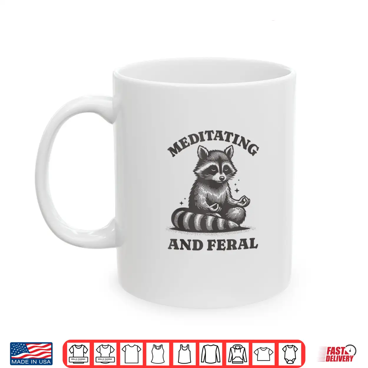 Meditating And Feral Funny Meditation Yoga Raccoon Shirt Meditating And Feral Funny Meditation Yoga Raccoon Shirt