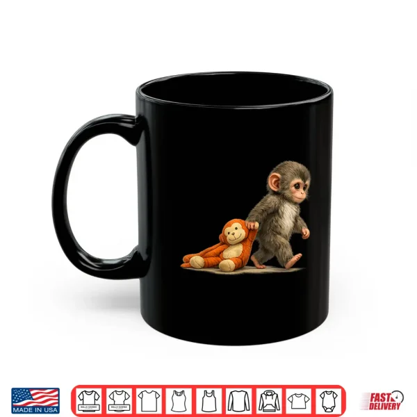 Mug Monkey Punch Baby Macaque Little Punch Big Cute Love Plush Shirt