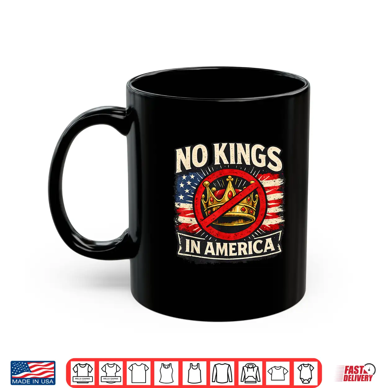 No Kings In America Patriotic Pride Graphic Tee Shirt No Kings In America Patriotic Pride Graphic Tee Shirt