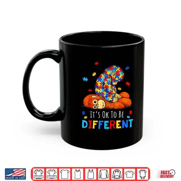 Ok To Be Different Autism Awareness Baby Monkey Punch Shirt 3 Mug Ok To Be Different Autism Awareness Baby Monkey Punch Shirt