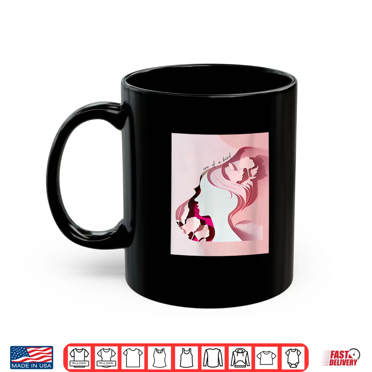 One Of A Kind Floral Woman Silhouette Art Shirt One Of A Kind Floral Woman Silhouette Art Shirt