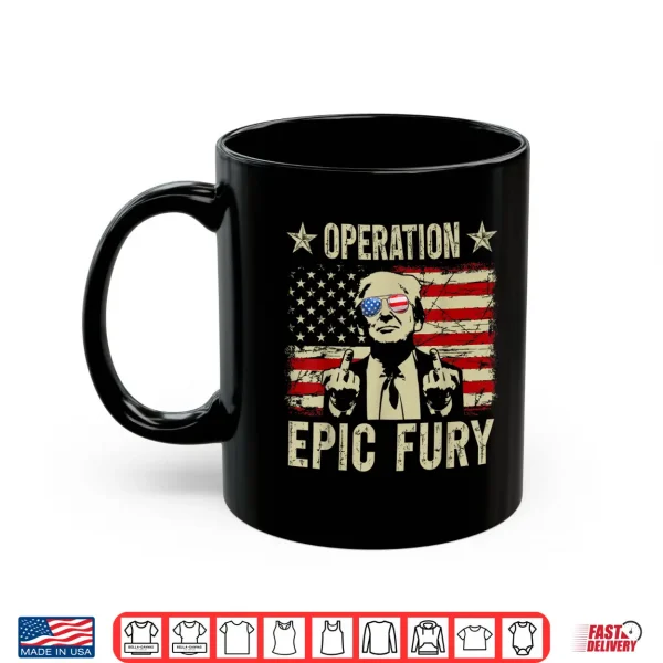 Mug Operation Epic Fury USA Vintage Flag Shirt