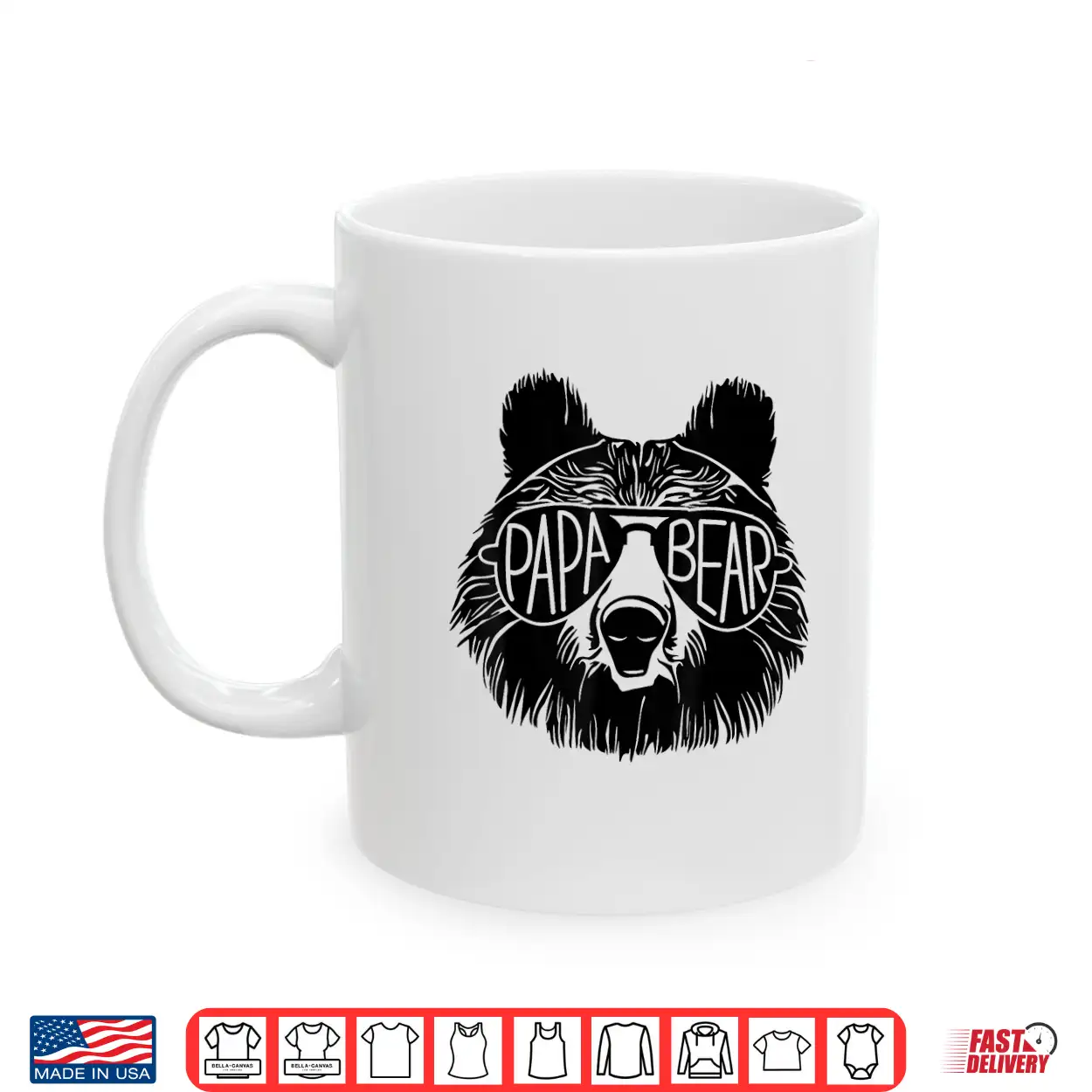 Papa Bear Face Sunglasses Dad Grandpa Funny Fathers Day Shirt Papa Bear Face Sunglasses Dad Grandpa Funny Fathers Day Shirt