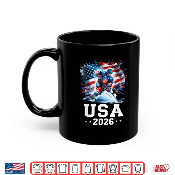 Mug Patriotic American Flag Ice Hockey Gift Hockey Player Fan Shirt