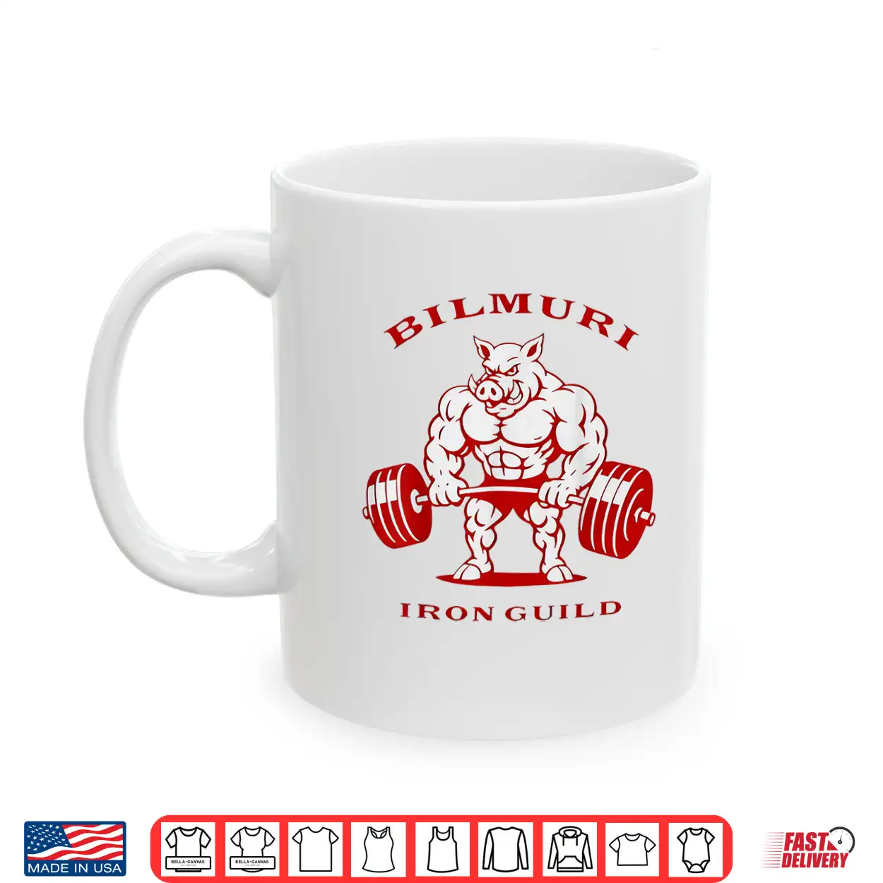 Pig Bilmuri Iron Guild Gym Professional Fitness Shirt Pig Bilmuri Iron Guild Gym Professional Fitness Shirt