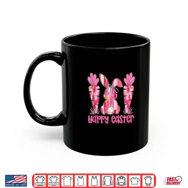 Mug Pink Brushstroke Bunny Carrot Happy Easter Modern Shirt