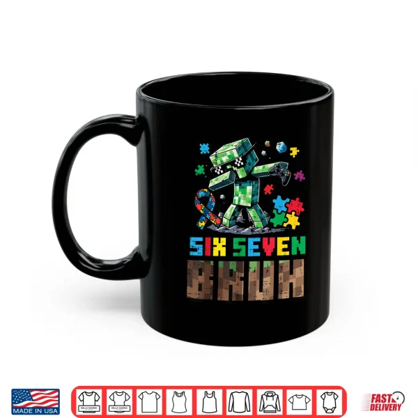 Mug Pixel Sixty Seven Bruh Dab Autism Awareness Gamer Shirt