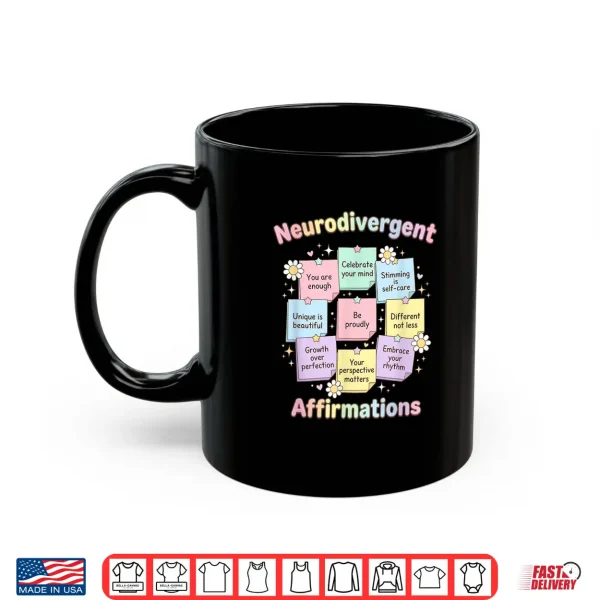 Mug Professional Minimalist Neurodivergent Affirmations Autism Awareness Shirt