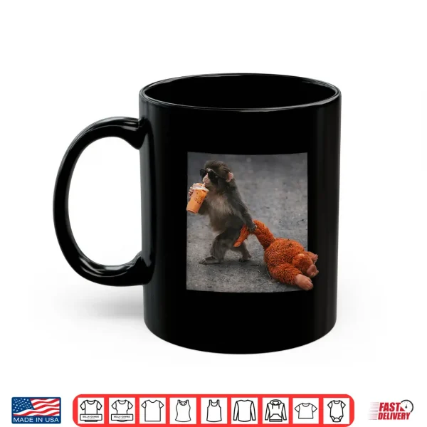 Retro Baby Monkey Punch Drinking Iced Coffee Shirt 3 Mug Retro Baby Monkey Punch Drinking Iced Coffee Shirt