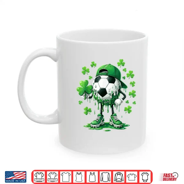 Mug Saint Patrick Soccer Ball Guy with Clover for Players Shirt