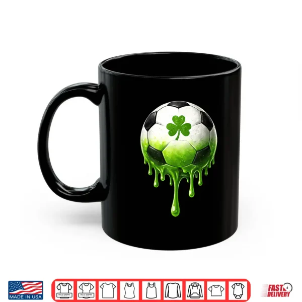 Mug Soccer Drip Shamrock St Patricks Day for Boys Kids Youth Shirt