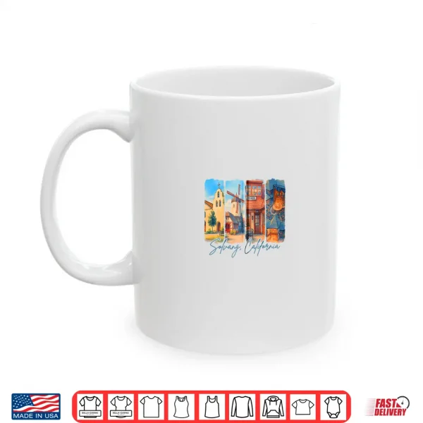 Solvang California Traveling Trip Brushstroke Souvenir Shirt 3 Mug Solvang California Traveling Trip Brushstroke Souvenir Shirt