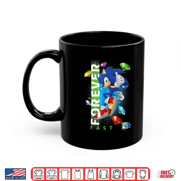 Mug Sonic The Hedgehog 35th Anniversary Forever Fast Emeralds Shirt