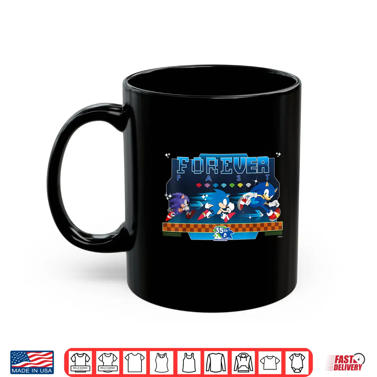 Sonic The Hedgehog 35Th Anniversary Forever Fast Evolution Shirt Sonic The Hedgehog 35Th Anniversary Forever Fast Evolution Shirt