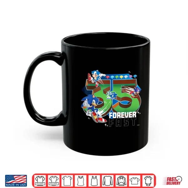 Mug Sonic The Hedgehog 35th Anniversary Forever Fast Legacy Shirt