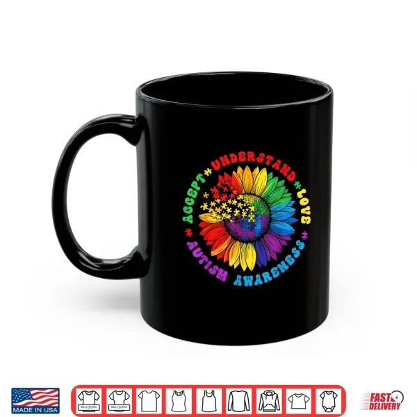 Mug Sunflower Puzzle Piece Autism Acceptance Professional Graphic Shirt