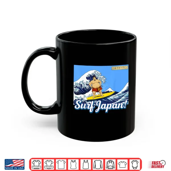 Surf Japan Sumo Wrestler Surfing Shirt 3 Mug Surf Japan Sumo Wrestler Surfing Shirt