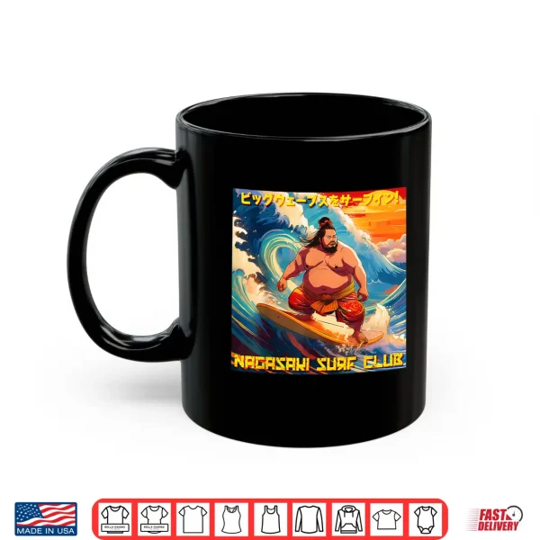 Mug Surfing The Big Waves Nagasaki Surf Club Shirt