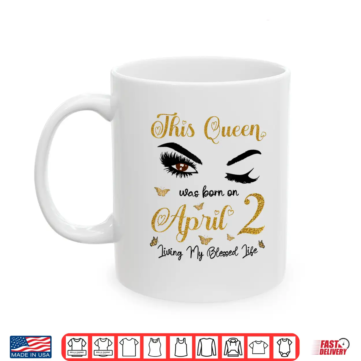 This Queen Was Born On April 2 Living My Blessed Life Shirt This Queen Was Born On April 2 Living My Blessed Life Shirt