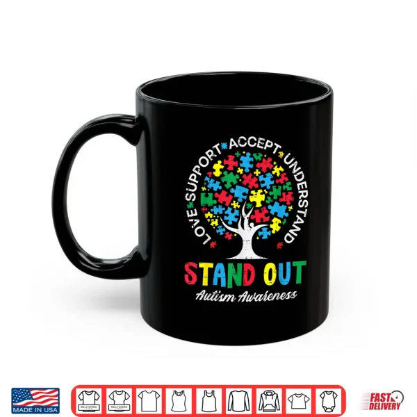 Mug Tree Puzzle Stand Out ASD Awareness Professional Graphic Shirt
