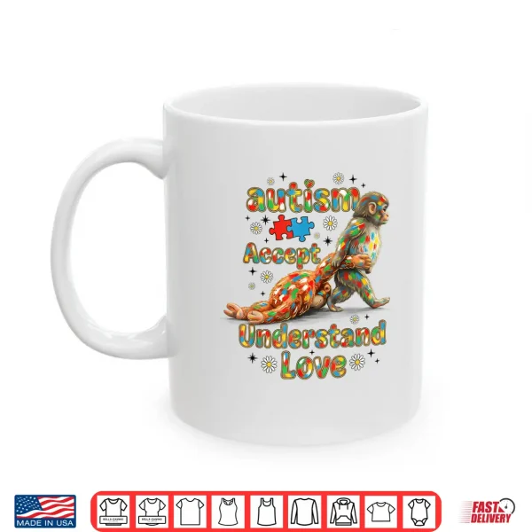 Trendy Baby Monkey Autism Awareness Accept Understand Love Shirt 3 Mug Trendy Baby Monkey Autism Awareness Accept Understand Love Shirt