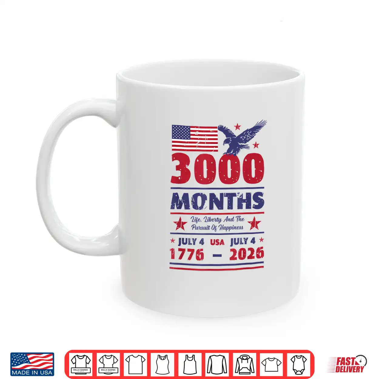 Usa Anniversary 3000 Months July 4 Us Flag 250 Years America Shirt Usa Anniversary 3000 Months July 4 Us Flag 250 Years America Shirt