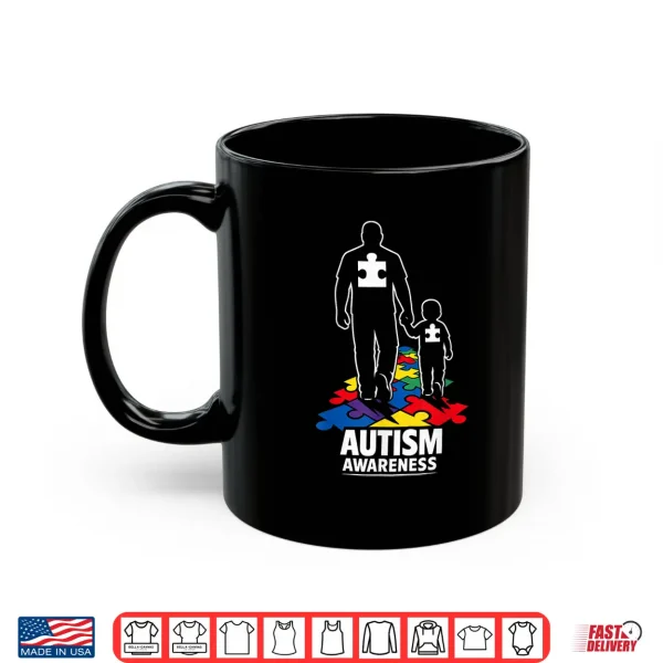 Mug Walking Together Puzzle Autism Dad Professional Family Shirt