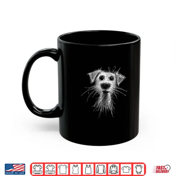 Mug Womens Abstract Scribble Puppy Drawing for Dog Lovers Shirt