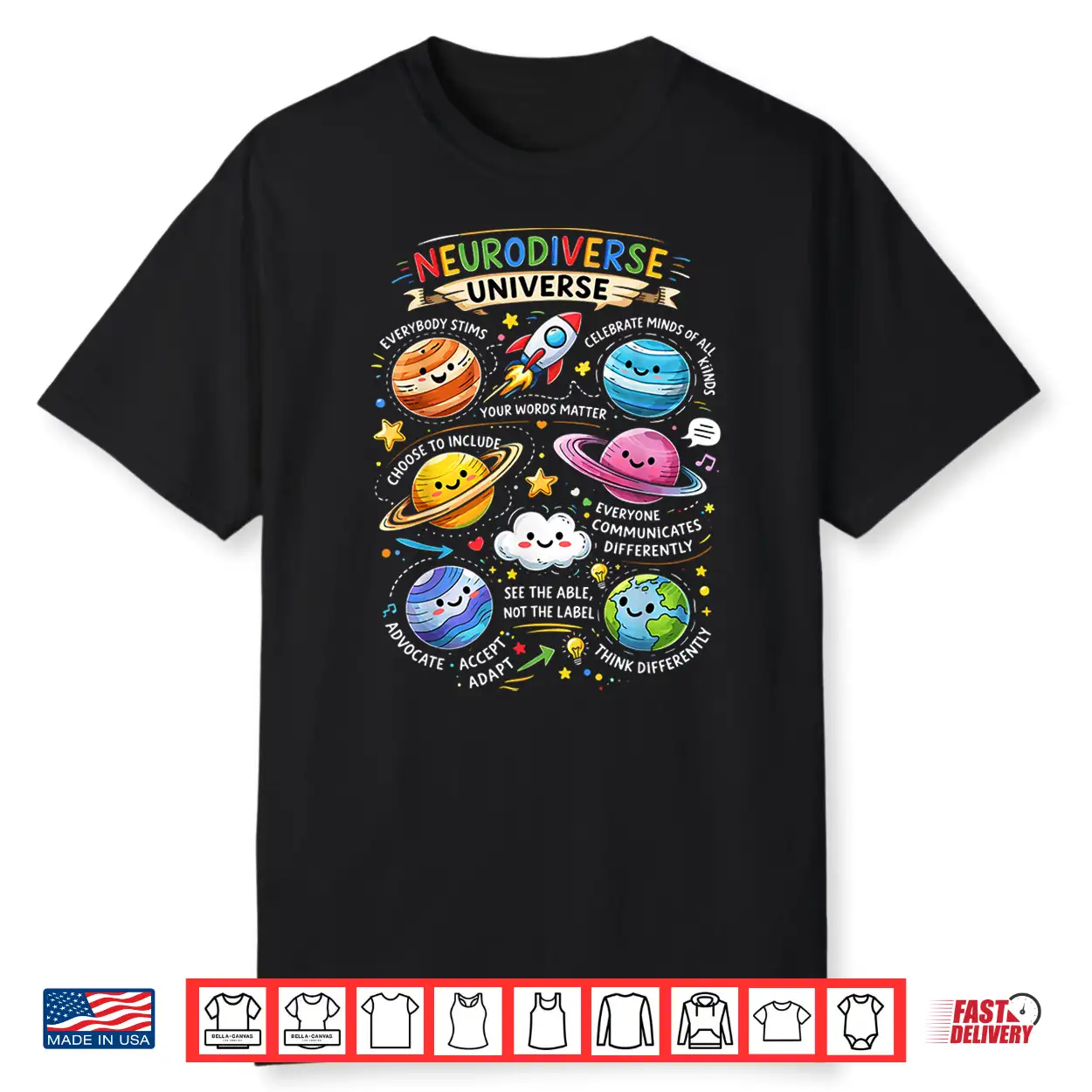 Neurodiverse Universe Autism Awareness Different Minds Gift Shirt Neurodiverse Universe Autism Awareness Different Minds Gift Shirt