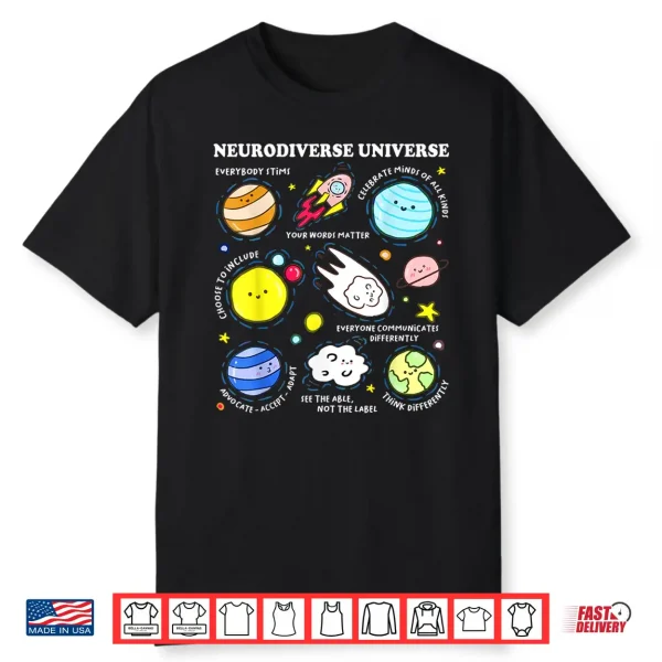 Neurodiverse Universe Kids Autism Awareness Neurodiversity Shirt