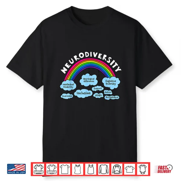 Neurodiversity Rainbow Autism Awareness Month Professional Shirt