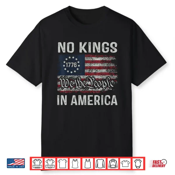 No Kings In America Professional Minimalist Modern Shirt