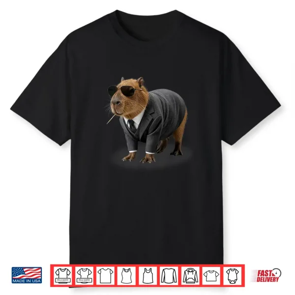 Official Funny Big Boss Capybara Cool Sunglasses Water Pig Shirt