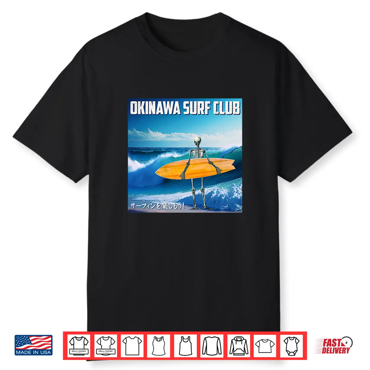 Okinawa Surf Club Surfing Premium Tri Blend Shirt Okinawa Surf Club Surfing Premium Tri Blend Shirt