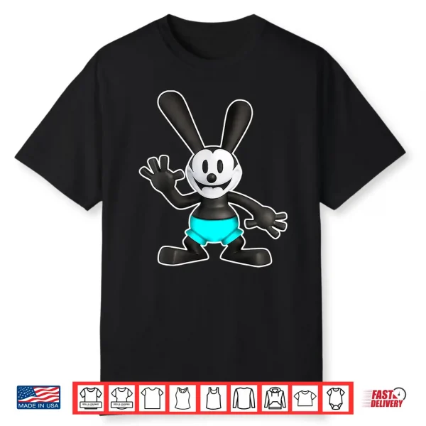 Oswald Rabbit Vintage Cartoon 1927 Hello Blue Shirt