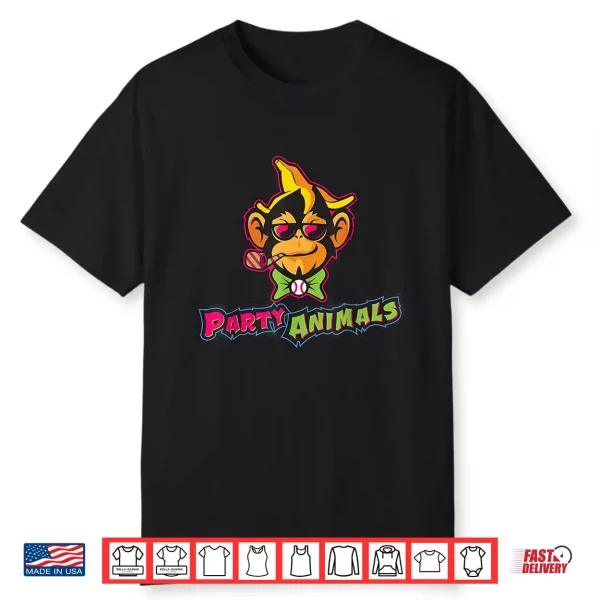 Party Animals Baseball Monkey Shirt
