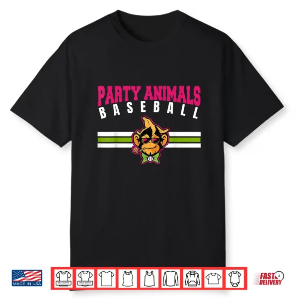 Party Animals Baseball Retro Monkey Sunglasses Shirt