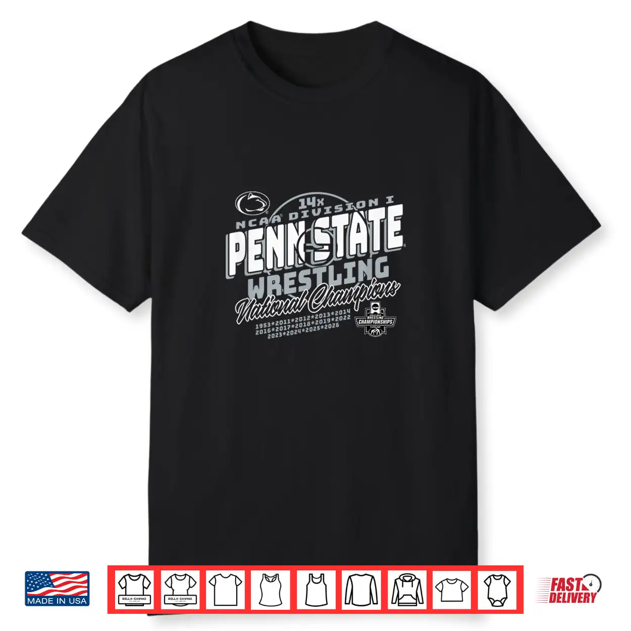 Penn State Nittany Lions Wrestling National Champs 2026 14X Shirt Penn State Nittany Lions Wrestling National Champs 2026 14X Shirt