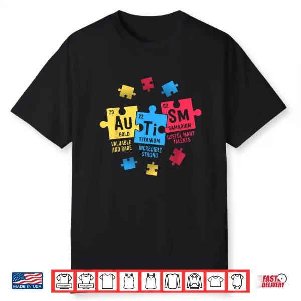 Periodic Table Elements Asd Autism Awareness Professional Shirt