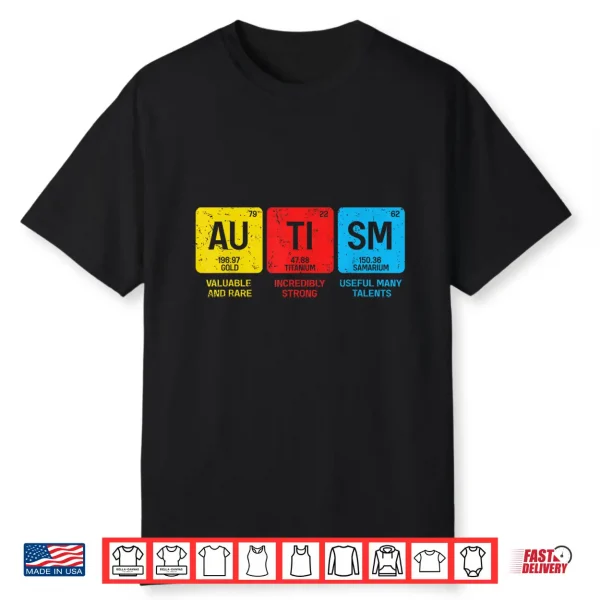 Periodic Table Elements Autism Awareness Professional Graphic Shirt