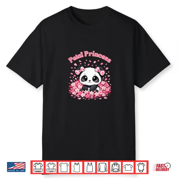 Petal Princess Cute Panda Cherry Blossom Kawaii Sakura Shirt