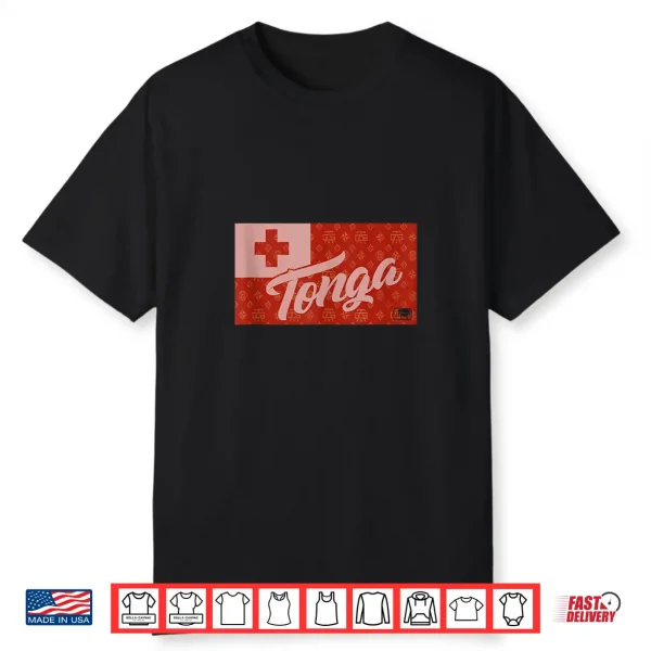 Pk Tonga Flag Professional Minimalist Modern Graphic Shirt