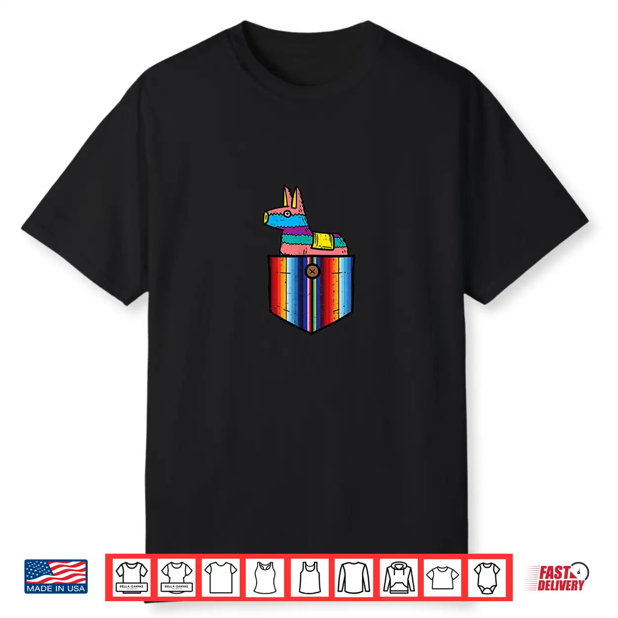 Pocket Pinata Serape Cinco De Mayo Mexican Fiesta Party Kids Shirt Pocket Pinata Serape Cinco De Mayo Mexican Fiesta Party Kids Shirt