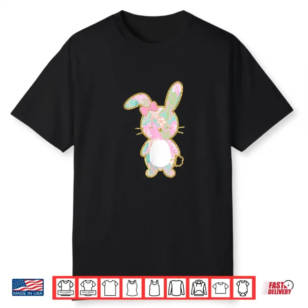 Preppy Bunny Pastel Palm Beach Easter Aesthetic Shirt