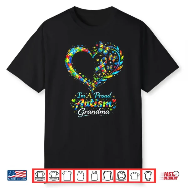 Professional Heart Autism Grandma Autism Awareness Statement Shirt