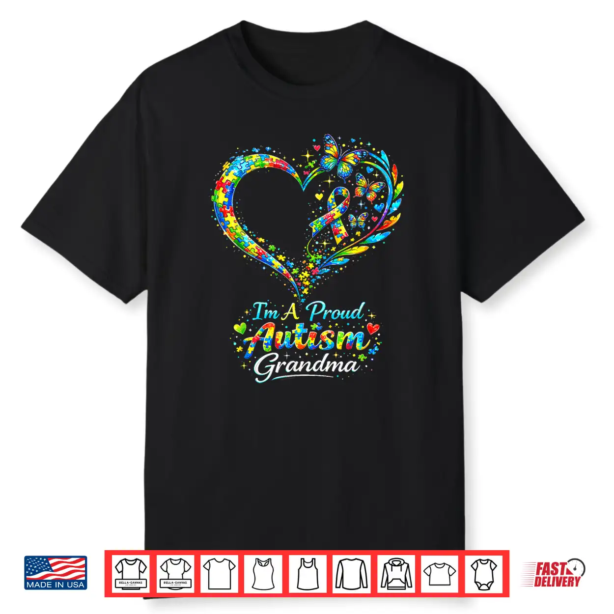 Professional Heart Autism Grandma Autism Awareness Statement Shirt Professional Heart Autism Grandma Autism Awareness Statement Shirt