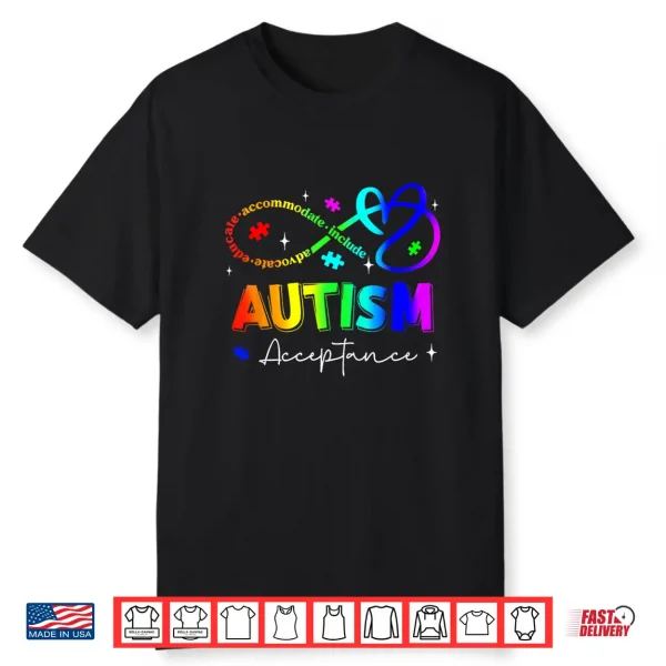 Professional Minimalist Autism Awareness Modern Graphic Identity Shirt