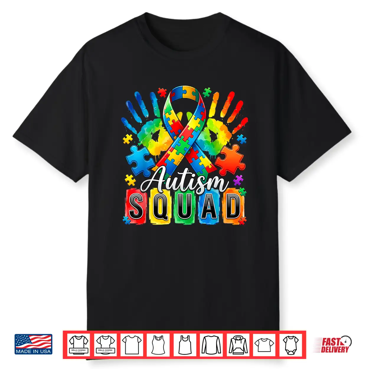 Professional Minimalist Autism Awareness Support Squad Graphic Shirt Professional Minimalist Autism Awareness Support Squad Graphic Shirt
